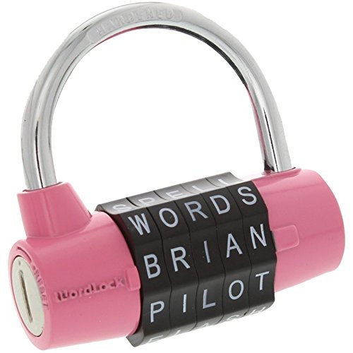 Wordlock PL-001-PK, Pink Combination Padlock – 5 Dial