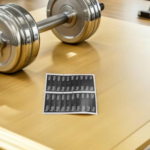 Pegatinas deportivas de fitness de 90x20 mm, kit de 3 hojas autoadhesivas para placas de gimnasio 6