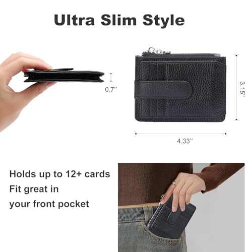 Slim Wallet for Women Thin Womens Card Holder RFID Blocking Genuine Leather Small Wallets3
