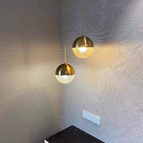 Lámpara colgante E27 de cristal transparente y hierro de estilo nórdico moderno 2