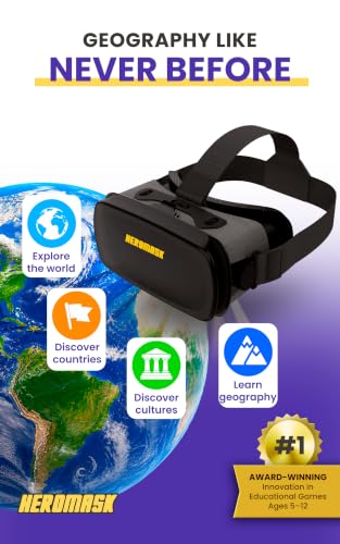 Image of Heromask VR Headset for Kids 5-12 . Geography Games Virtual Reality