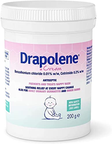 Drapolene Cream 200g Tub | Nappy Rash Treatment & Prevention Cream | Soothes & Protects Babys Skin from Newborn Onwards | Gentle Barrier Cream for Irritation Relief
