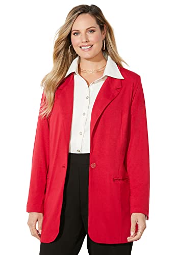 Catherines Women's Plus Size Liz&Me Ponte Knit Blazer - Main Image