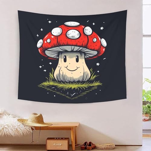 Tapisserie champignons 3D 180x230cm, décoration murale en tissu premium