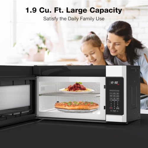 Image of 30 inch Over the Range Microwave Oven, ThermoMate 1.9 Cu. Ft. Capacity Microwave Over the Stove with One Touch, 1000 Cooking Watts, 400 CFM, 11 Power Levels, Sensor Cooking, LED Lighting, Stainless Steel