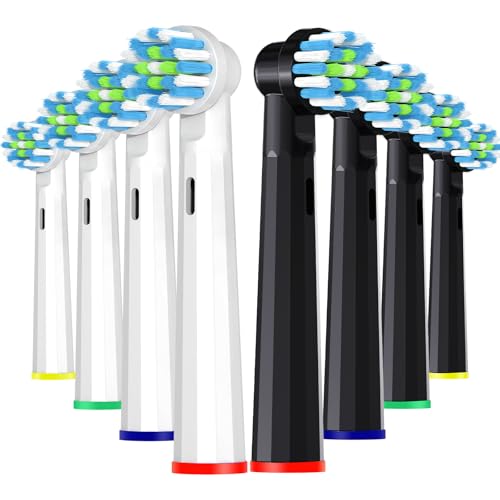 8�p�b�N �����p���u���V�w�b�h Oral B Pro 1000 �d�����u���V�u���V�w�b�h���t�B�� Smart 1500 Cross/Floss/Sensitive/7000/5000�p �u���b�N/�z���C�g