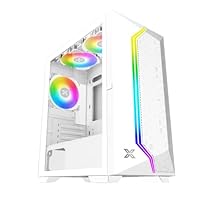 Mini Tower Micro ATX Gemini II RGB Gehäuse mit Glasplatte, Weiß