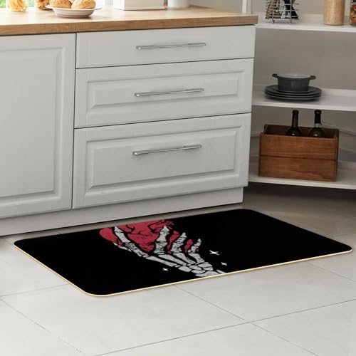 Alfombrillas de cocina antideslizantes con diseño de esqueleto para un hogar único y moderno 7