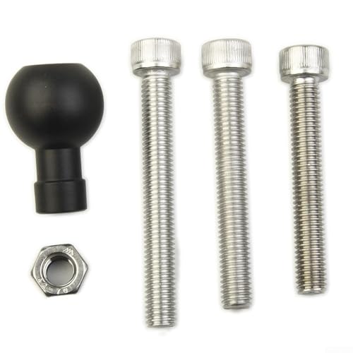 Vis M8 et 1 base de serrage à boule pour guidon de moto, convient pour RAMB367U pour supports RAM, fabriqué à partir d'alliage d'aluminium 6061