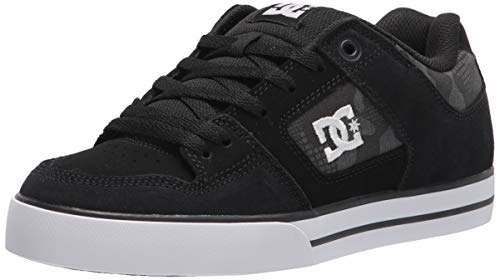 DC Tênis de skate masculino Pure, Preto/cinza, 44