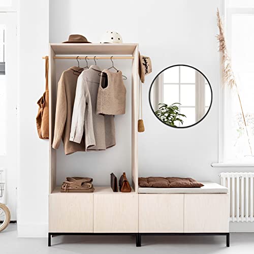 Youyijia Round Mirror 60cm Circle Hanging Wall Mirror - Home Decorative Wall Mounted Vanity Mirror for Bathroom/Living Room - Image 3