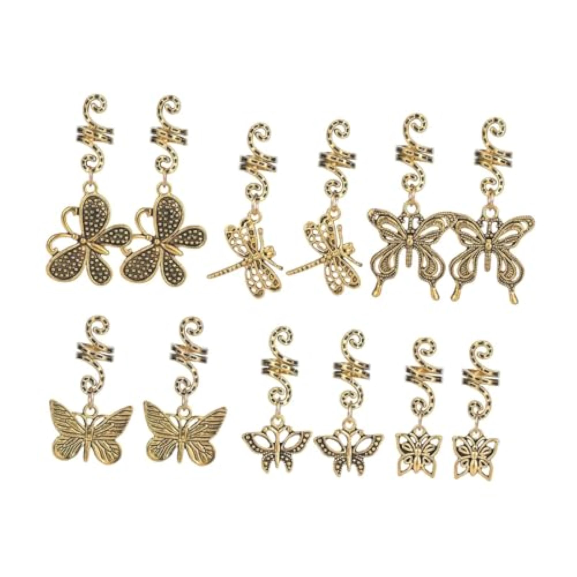 12Pcs Hair Rings for Braids Hair Jewelry Dreadlocks Beads