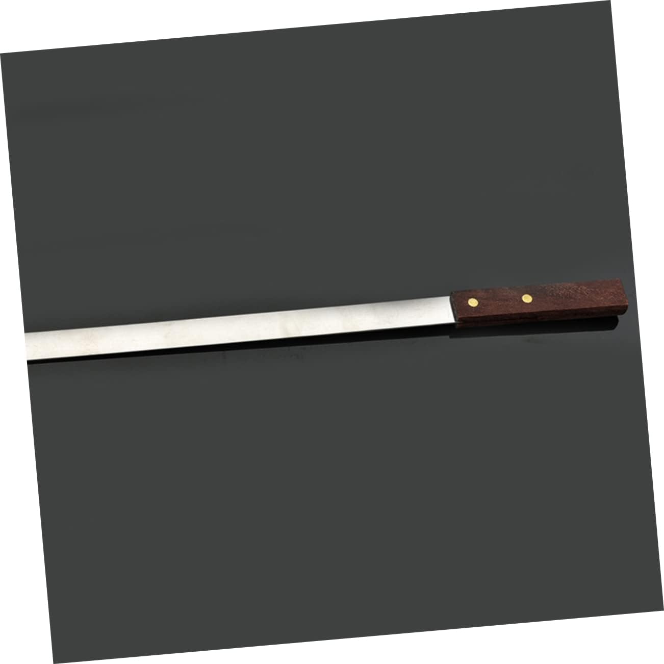 SUPVOX Kabob Skewers Set of 5 Stainless Steel Bbq Skewers Wooden Handle for Grilling Family Dinner Party