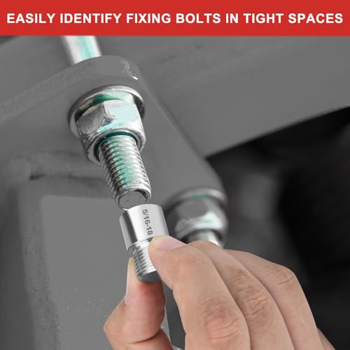 Image of Thread Checker, Nut and Bolt Thread Checker, Bolt Size and Thread Gauge, 44 Individual Bolt and Nut Identifier Gauge (23 Standard & 21 Metric) Especially for Size Check in Tight Spaces