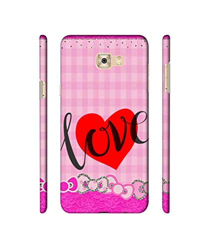 Image of Amazon Brand - Solimo Designer Love Print On Cloth Pattern 3D Printed Hard Back Case Mobile Cover for Samsung Galaxy C7 Pro
