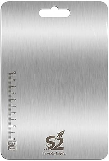 Stainless Steel Chopping Board with Safe Smooth Edges 35cm x 25cm | Metal Cutting Board for Vegetables, Fruits, Meat, Brea...