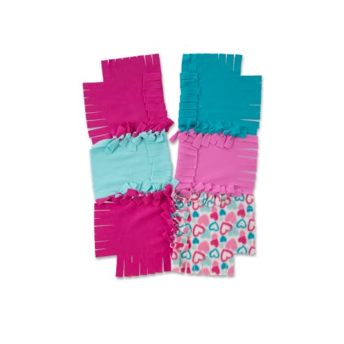 Melissa & Doug Created by Me! Heart Fleece Blanket, No-Sew Quilt Craft Kit - image 9