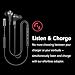 RAYZ Pioneer Plus Active Noise Cancelling Wired Earphones with Microphone in Ear Corded Smart Noise Reduction, Auto-Pause, Hands-Free, Hey Siri MFI Certified Compatible iPhone, iPad, iPod (Graphite)