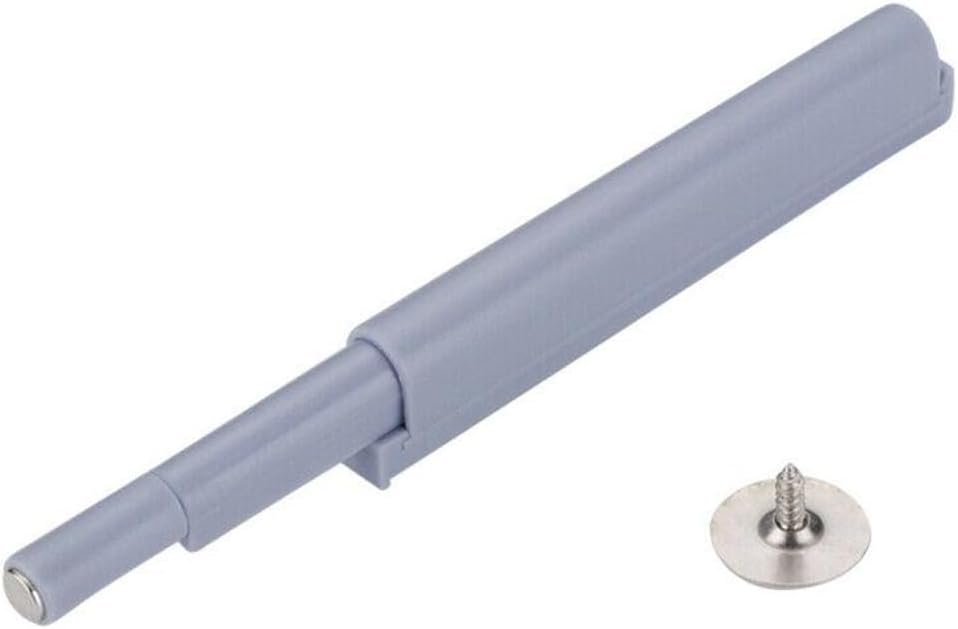 Push to Open Damper Buffer Cabinet Drawer Furniture Hinges, Close Door Catch Latch with Wear-Resisting Rubber Gasket, 10 pcs Set