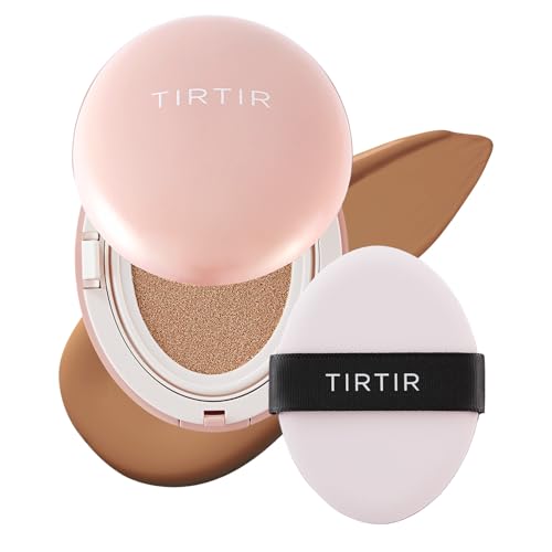 Image of TIRTIR Mask Fit All Cover Pink Cushion Foundation | High coverage, Velvety Matte Finish, Lightweight, Flawless, Corrects Redness, Korean Cushion (#33C Hazel, Full Size, 0.63 Fl Oz)