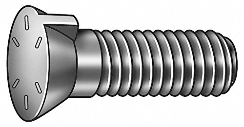7/8Inch-9 Alloy Steel Bucket Tooth Plow Bolt, 5 1/2 Inl, 1 Ea, Grade 8, Plain Finish,20400007011