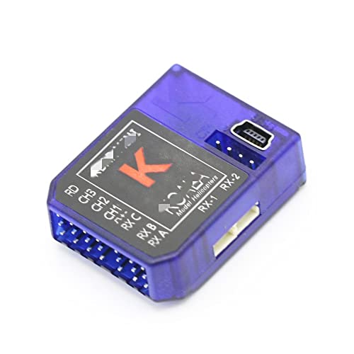 FTYUERT Drone toy accessories For KBAR Gyro MINI K-BAR YELLOW K8 three-axis gyroscope 3 Axis G yro Flybarless PK for VBAR B8 For Mikado VBAR Trex for Helicopters For KBAR Gyro(Blue)