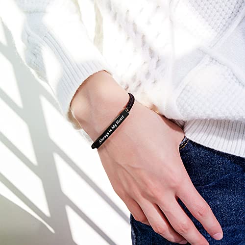 RIPFEVURN 3 Pack Cremation Jewelry Urn Bracelet for Ashes for Women Men Adjustable Memorial Keepsake Bangle Rope Braided Bracelet4