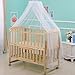 Vawolecy Universal Crib Floor Mosquito Net, Foldable Mosquito Mesh Palace Dome Baby Bed Canopy with Lace for Baby Kids Without Stand