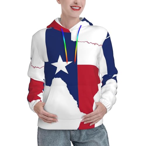 Sweat à capuche Texas femme doux et chaud pour automne hiver