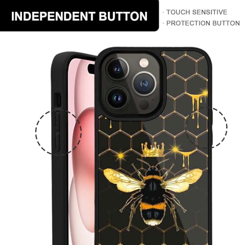 Coque iPhone 15 Pro Max abeille givrée souple et résistante aux chocs - 3