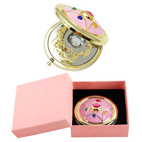 Espejo de Maquillaje Portátil Redondo Anime Japonés
