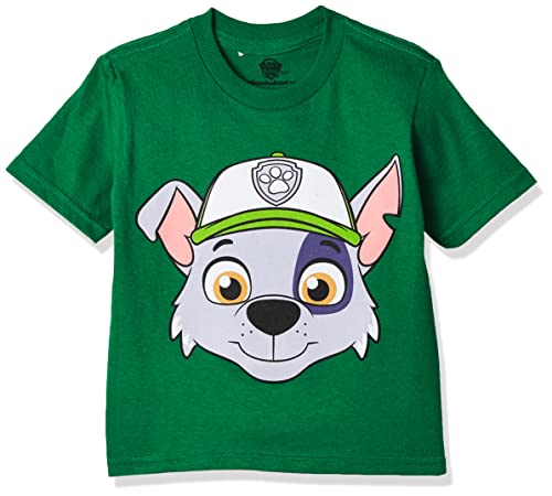 Paw Patrol Kid's Rocky Big Face Tee Shirt, Kelly, 4T