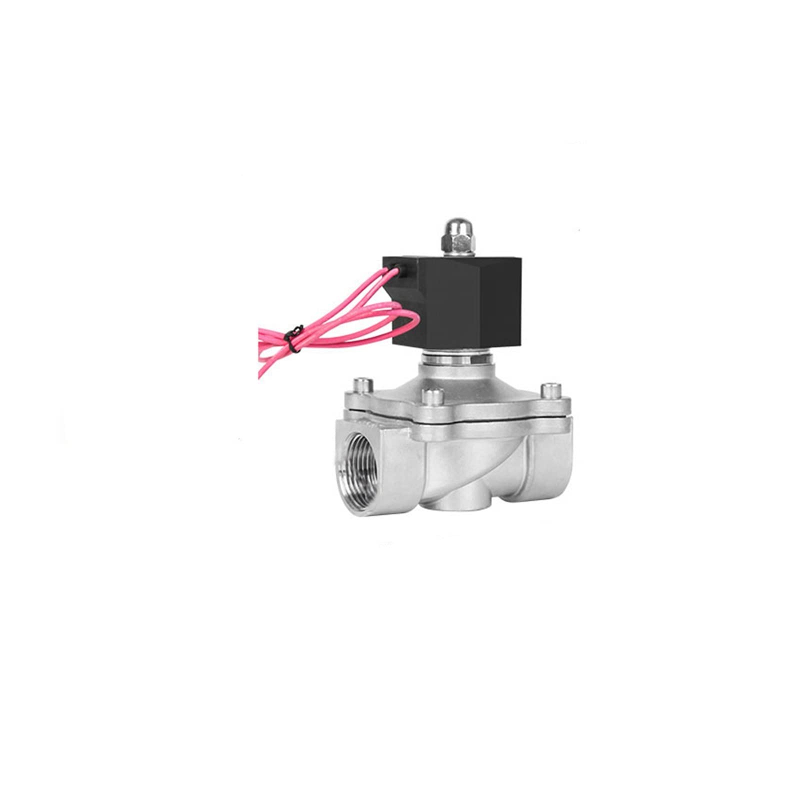 TREDSWQCV 1 inch Normally Closed Stainless Steel Solenoid Valve DN25 Waterproof 24V 12V 220V 110V(G-24VDC-VITON-SEAL)