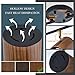 Modern 4-Light Track Lighting Kit Fixture, Adjustable Matte Black Finish and Dark Wood Lampshade Ceiling Light, Brass Swivel Item Kit, for Living Room, Kitchen, Artwork