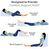 Brillars Bed Wedge Pillow Cushion - Incline Support For Acid Reflux Back Pain, Snoring & Heartburn - Orthopedic - Reduces Respiratory Problems - Removable Washable Cover (Foam) - Image 5