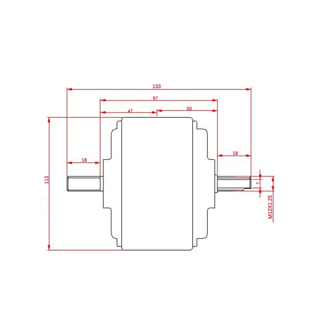 5-Inch Low Speed High Torque 122mm Dual Side Axle 200W Brushless Geared Hub Motor Wheel For Electric Scooter Pushcart