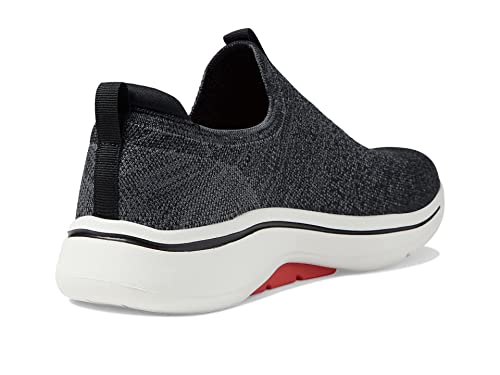 Skechers Men's Gowalk Arch Fit-stretchfit Athletic Slip-on Casual Loafer Walking Shoe Sneaker, Black/Red, 7 X-Wide