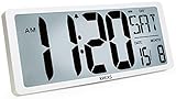 XREXS Extra Large Digital Wall Clock with Backlight, 18 Inch Wall Digital Clock with Day/Calendar/Temperature, Count Up & Down Timer, Clocks for Living Room, Office (Batteries Included)