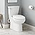 Signature Hardware 481680 Bradenton 1.28 GPF Two Piece Elongated Toilet - Bidet Seat Included, ADA Compliant - White