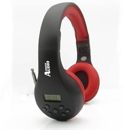 Things Audio Portable Personal Fm Radio Headphones Pull-Out Antenna For Great Reception, Walking, Jogging, Relaxing, School, Talk Radio - Powered By 2Aa Batteries (Not Included) (Red & Black) #TOP28