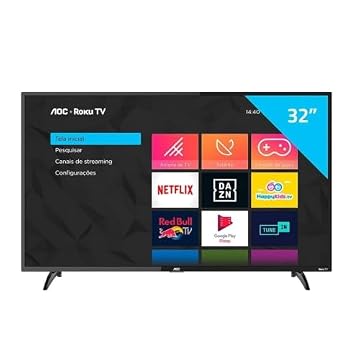 Smart TV LED 32" HD AOC 32S5195/78G - Wifi, USB, HDMI
