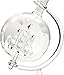 Whiskey Decanter Set, 35 oz - Etched Globe Glass Decanter with Ship Inside - Hand Blown Clear Glass on Stand for All Types of Alcohol and Liquor