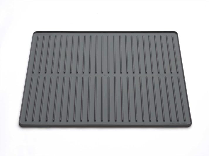 Slate Rubber Rectangular Drip Dry DishMat 16" x 18"