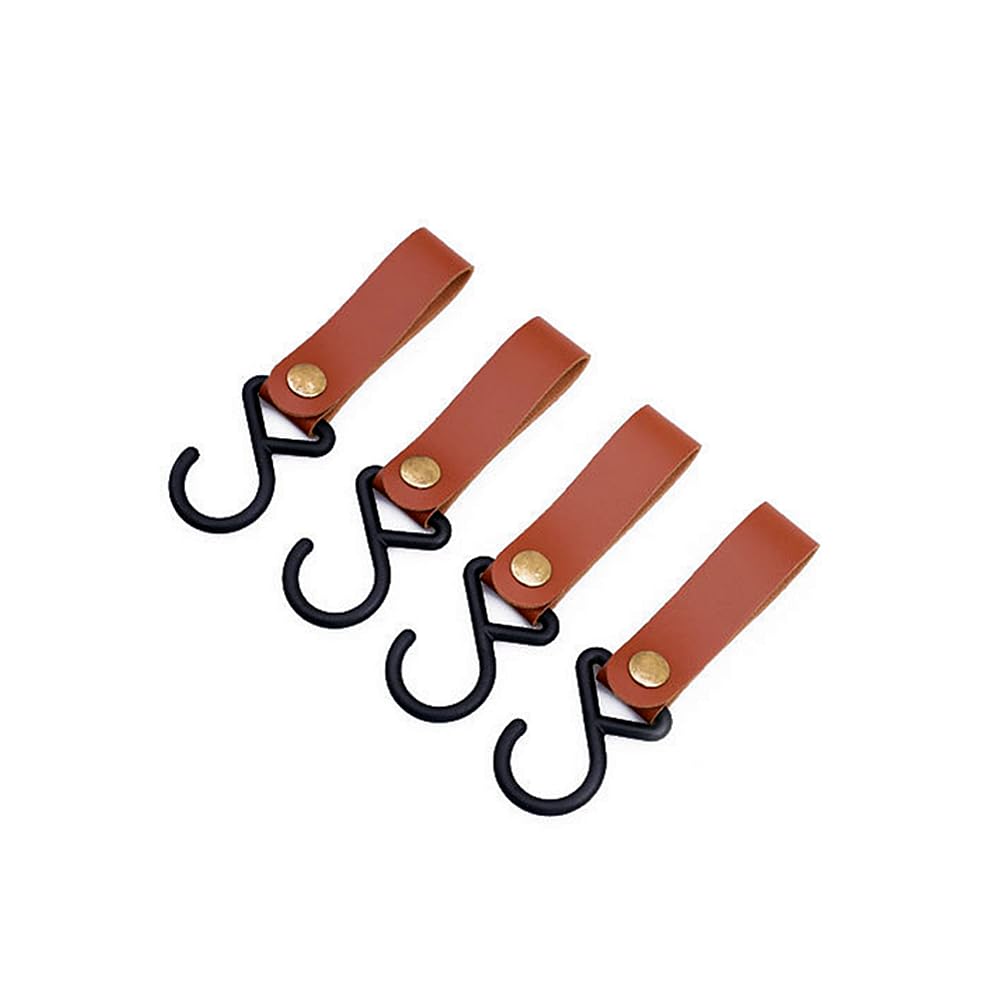 UNISTRENGH Hook for Camping Hanging Rack Multifunction Triangle Storage Rack Portable Outdoor Picnic Rack (Dark Brown, Hook size_ 4.92 x 1.3inch(12.5X3.3cm))