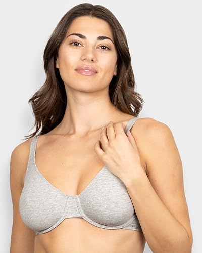 Image of Fruit of the Loom Women's Unlined Underwire Bra - Cotton & Spandex Blend for Natural Shape and Flexibility