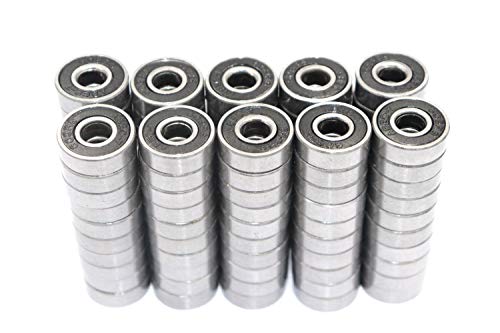 FGen 100pcs Low Noise Motor Dedicated 608RS Skateboard Bearing Fingertip Gyro Special Bearing