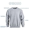 GILDAN Men's Fleece Crewneck Sweatshirt, Style G18000, Sport Grey, L #4