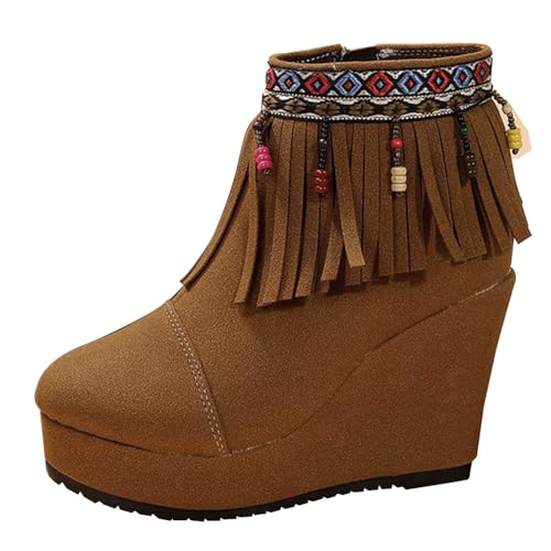 Bottes décontractées pour femme en daim, vos alliées marron pour les promenades d'automne
