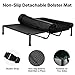 Veehoo Hundeliege Outdoor XXL Waschbar, Flauschiges Hundeliege mit Abnehmbarem Polster, Erhöhtes Hundebett Hundesofa mit Rutschfesten Füßen für Drinnen Draußen, Schwarz 150 x 94 x 20 cm