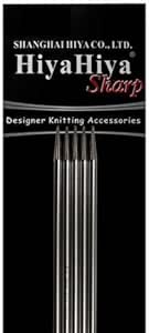 HiyaHiya Double Point 6 Inch (15cm) Steel Knitting Needles (Set Of 5) Size US 3 (3.25mm) HISTDP6-3